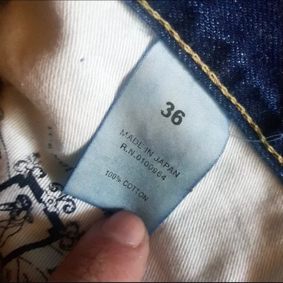 🌈 Amazing Japanese PRPS NOIR Selvedge Jeans SOLD - Picture 6 of 8